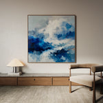 Abstract 826 Canvas Art 16" x 16" / 40 x 40 cm / Black