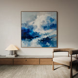 Abstract 826 Canvas Art 16" x 16" / 40 x 40 cm / Black