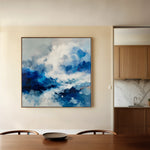 Abstract 826 Canvas Art 16" x 16" / 40 x 40 cm / Black