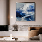 Abstract 826 Canvas Art 16" x 16" / 40 x 40 cm / Black