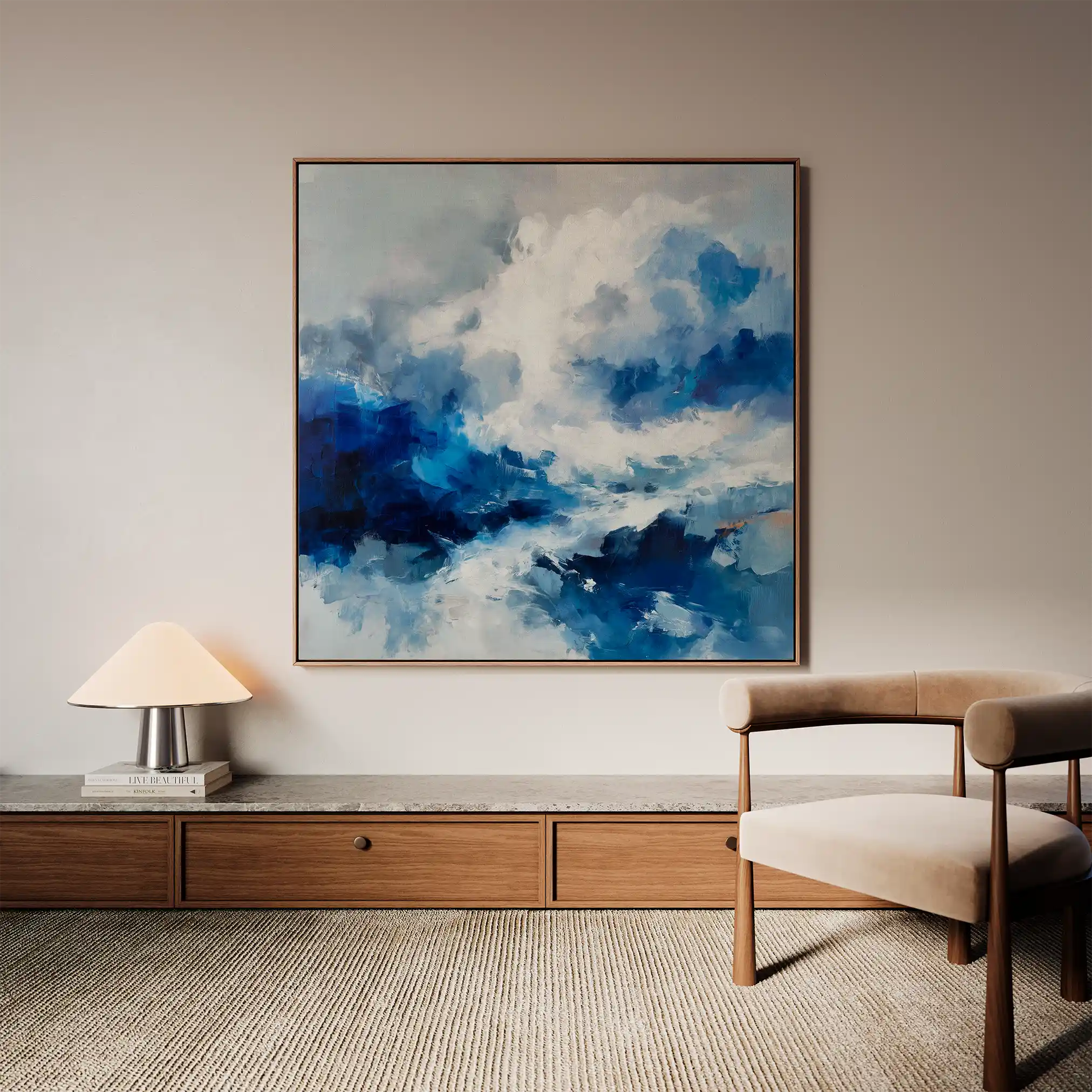 Abstract 826 Canvas Art 60 x 60 cm / Black