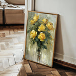 Floral 826 Canvas Art 18" x 24" / 45 x 60 cm / Black