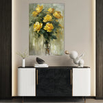 Floral 826 Canvas Art 18" x 24" / 45 x 60 cm / Black