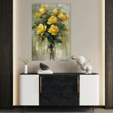 Floral 826 Canvas Art 18" x 24" / 45 x 60 cm / Black