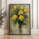 Floral 826 Canvas Art 60 x 40 cm / Black