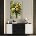 Floral 826 Canvas Art 60 x 40 cm / Black