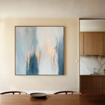 Abstract 827 Canvas Art 16" x 16" / 40 x 40 cm / Black
