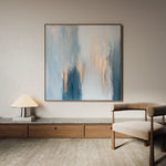 Abstract 827 Canvas Art 16" x 16" / 40 x 40 cm / Black