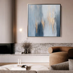Abstract 827 Canvas Art 16" x 16" / 40 x 40 cm / Black