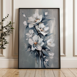 Floral 827 Canvas Art 18" x 24" / 45 x 60 cm / Black