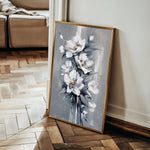 Floral 827 Canvas Art 18" x 24" / 45 x 60 cm / Black