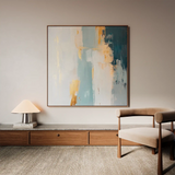 Abstract 828 Canvas Art 16" x 16" / 40 x 40 cm / Black