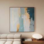 Abstract 828 Canvas Art 16" x 16" / 40 x 40 cm / Black