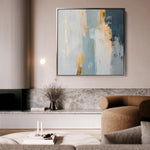 Abstract 828 Canvas Art 16" x 16" / 40 x 40 cm / Black