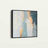 Abstract 828 Canvas Art 16" x 16" / 40 x 40 cm / Black