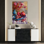 Floral 828 Canvas Art 18" x 24" / 45 x 60 cm / Black