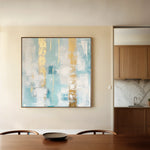 Abstract 829 Canvas Art 16" x 16" / 40 x 40 cm / Black