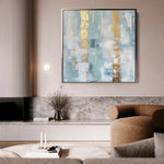 Abstract 829 Canvas Art 16" x 16" / 40 x 40 cm / Black