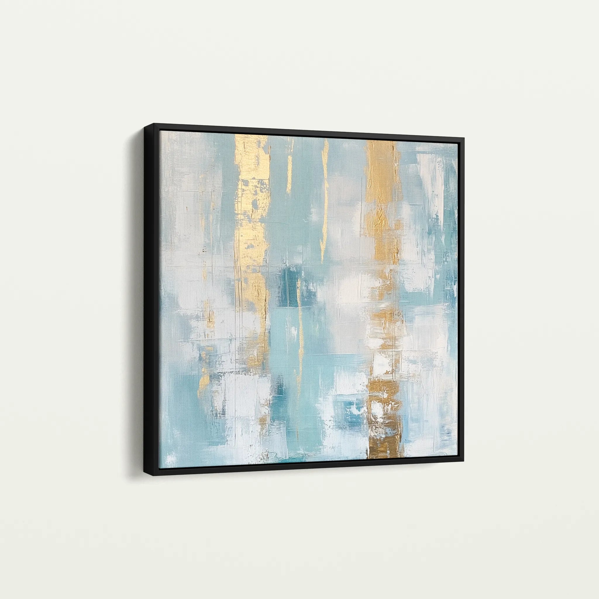 Abstract 829 Canvas Art 16" x 16" / 40 x 40 cm / Black