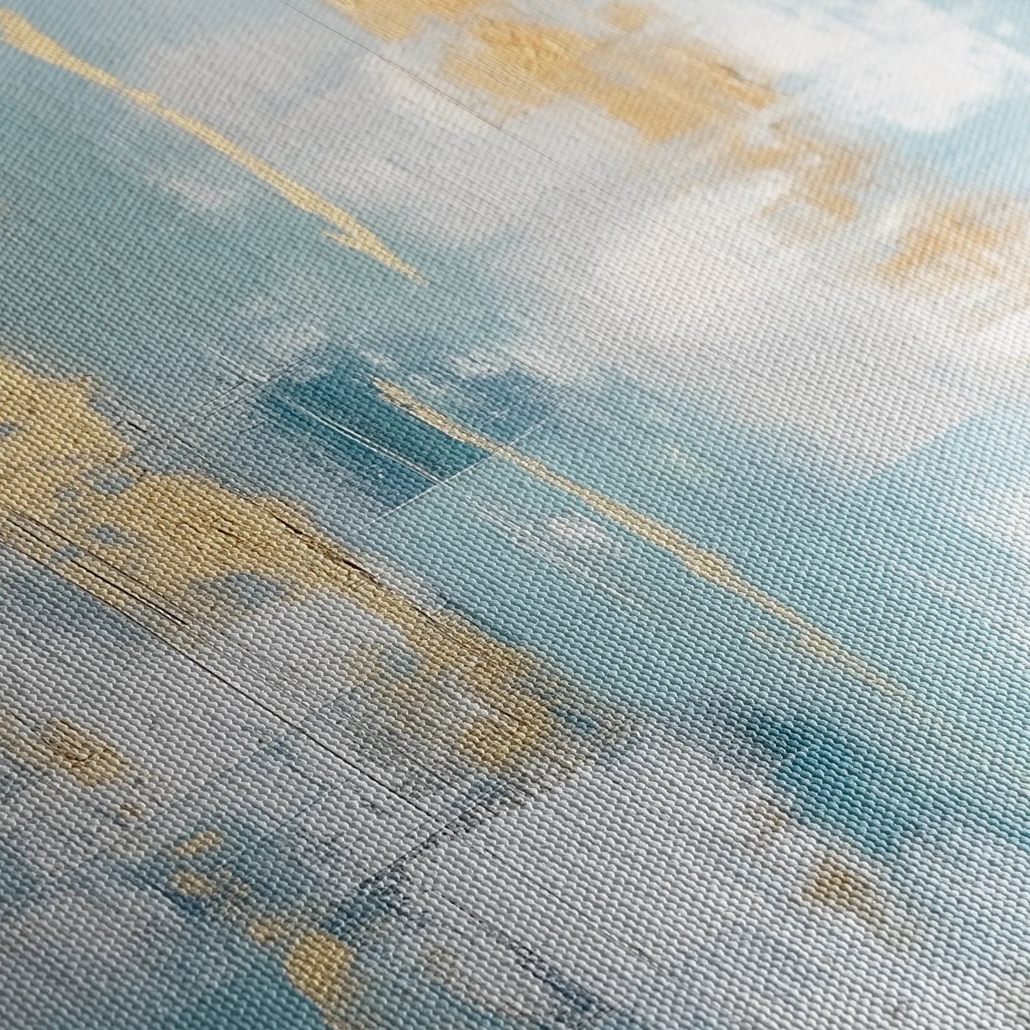 Abstract 829 Canvas Art 16" x 16" / 40 x 40 cm / Black