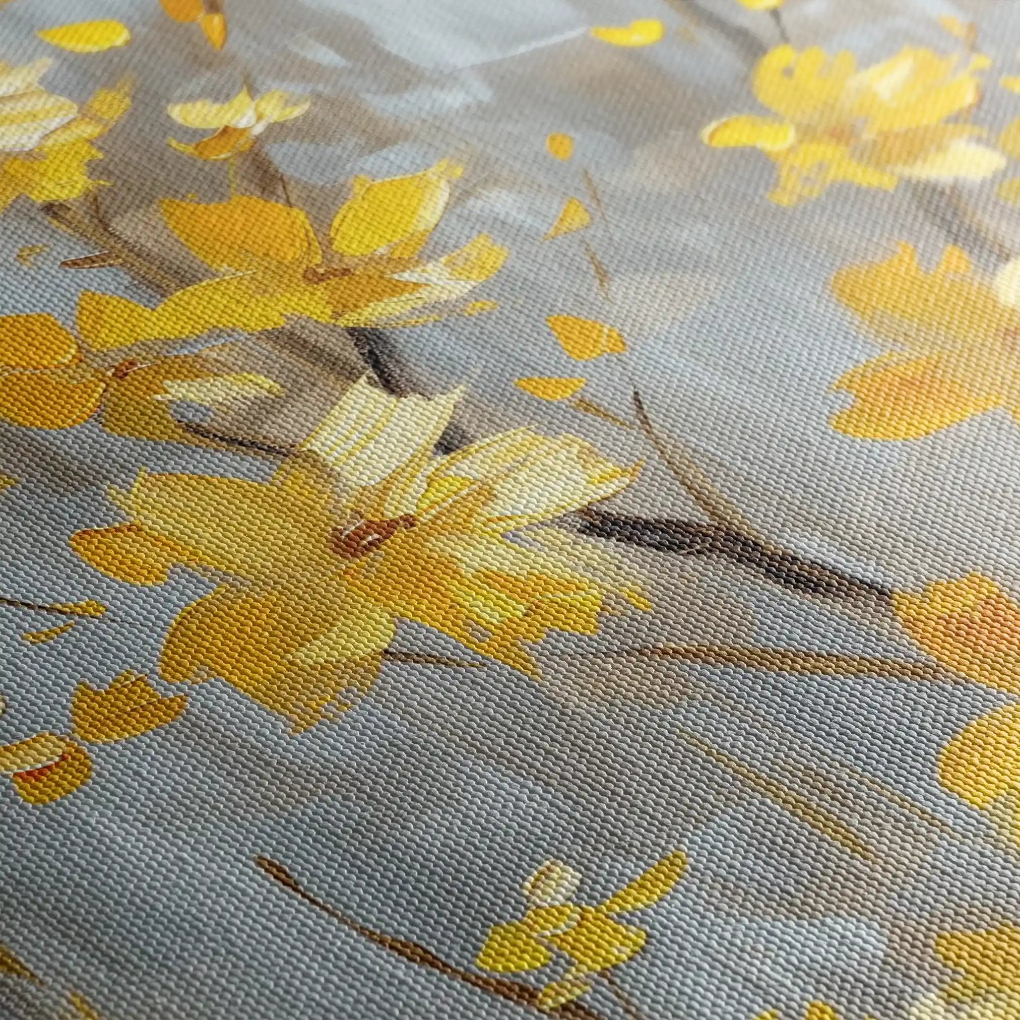 Floral 829 Canvas Art 60 x 40 cm / Black