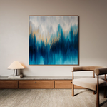 Abstract 830 Canvas Art 16" x 16" / 40 x 40 cm / Black