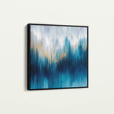 Abstract 830 Canvas Art 16" x 16" / 40 x 40 cm / Black