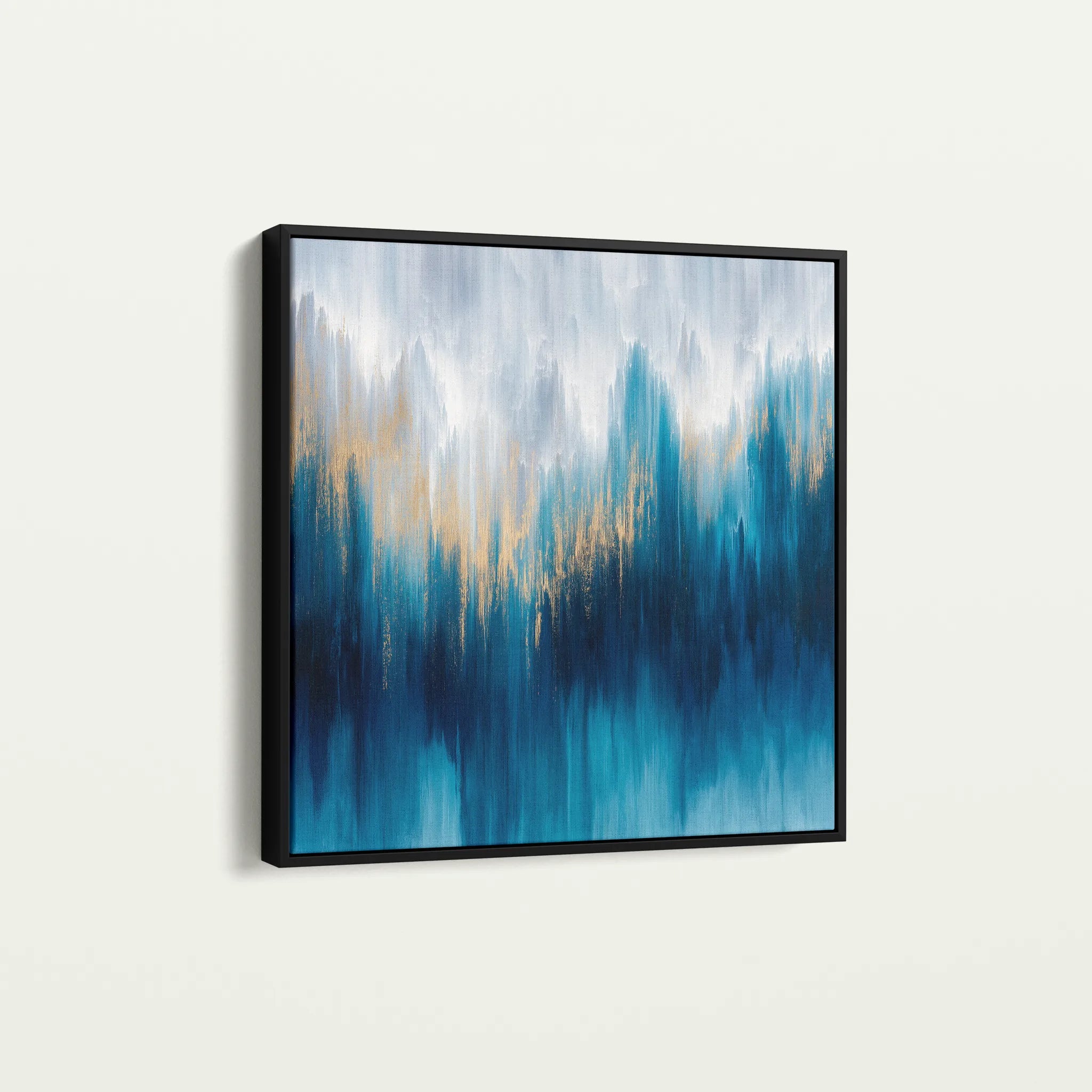 Abstract 830 Canvas Art 16" x 16" / 40 x 40 cm / Black