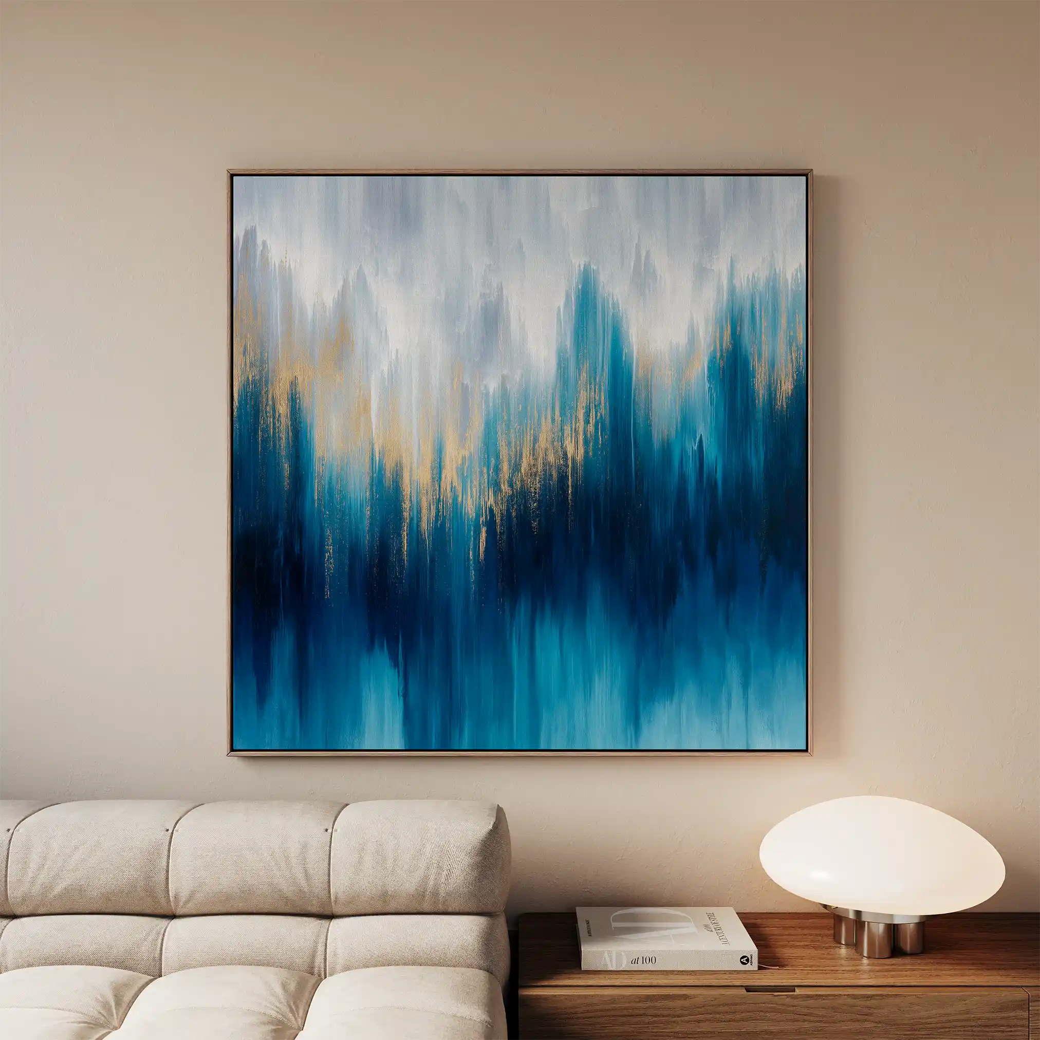 Abstract 830 Canvas Art 60 x 60 cm / Black