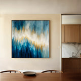 Abstract 831 Canvas Art 16" x 16" / 40 x 40 cm / Black