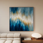 Abstract 831 Canvas Art 16" x 16" / 40 x 40 cm / Black