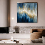 Abstract 831 Canvas Art 16" x 16" / 40 x 40 cm / Black