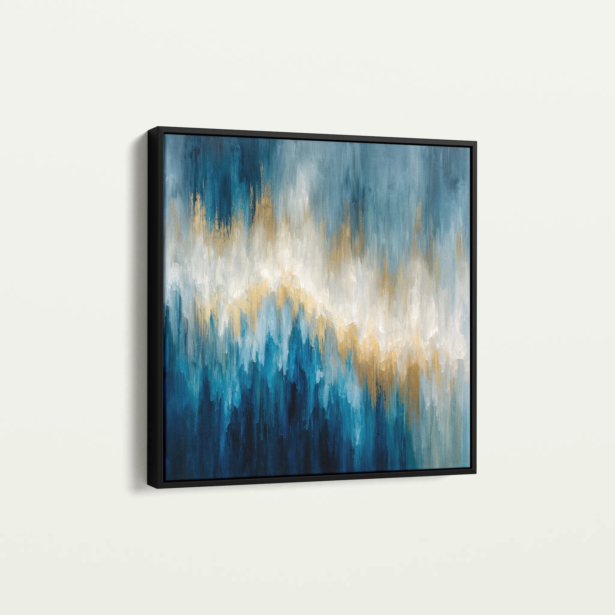 Abstract 831 Canvas Art 16" x 16" / 40 x 40 cm / Black