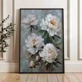 Floral 831 Canvas Art 18" x 24" / 45 x 60 cm / Black