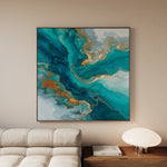Abstract 832 Canvas Art 16" x 16" / 40 x 40 cm / Black