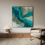 Abstract 832 Canvas Art 16" x 16" / 40 x 40 cm / Black
