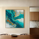 Abstract 832 Canvas Art 16" x 16" / 40 x 40 cm / Black