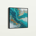 Abstract 832 Canvas Art 16" x 16" / 40 x 40 cm / Black
