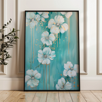 Floral 832 Canvas Art 18" x 24" / 45 x 60 cm / Black