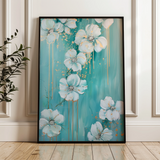 Floral 832 Canvas Art 18" x 24" / 45 x 60 cm / Black