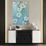 Floral 832 Canvas Art 18" x 24" / 45 x 60 cm / Black