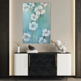 Floral 832 Canvas Art 18" x 24" / 45 x 60 cm / Black