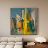 Abstract 833 Canvas Art 16" x 16" / 40 x 40 cm / Black