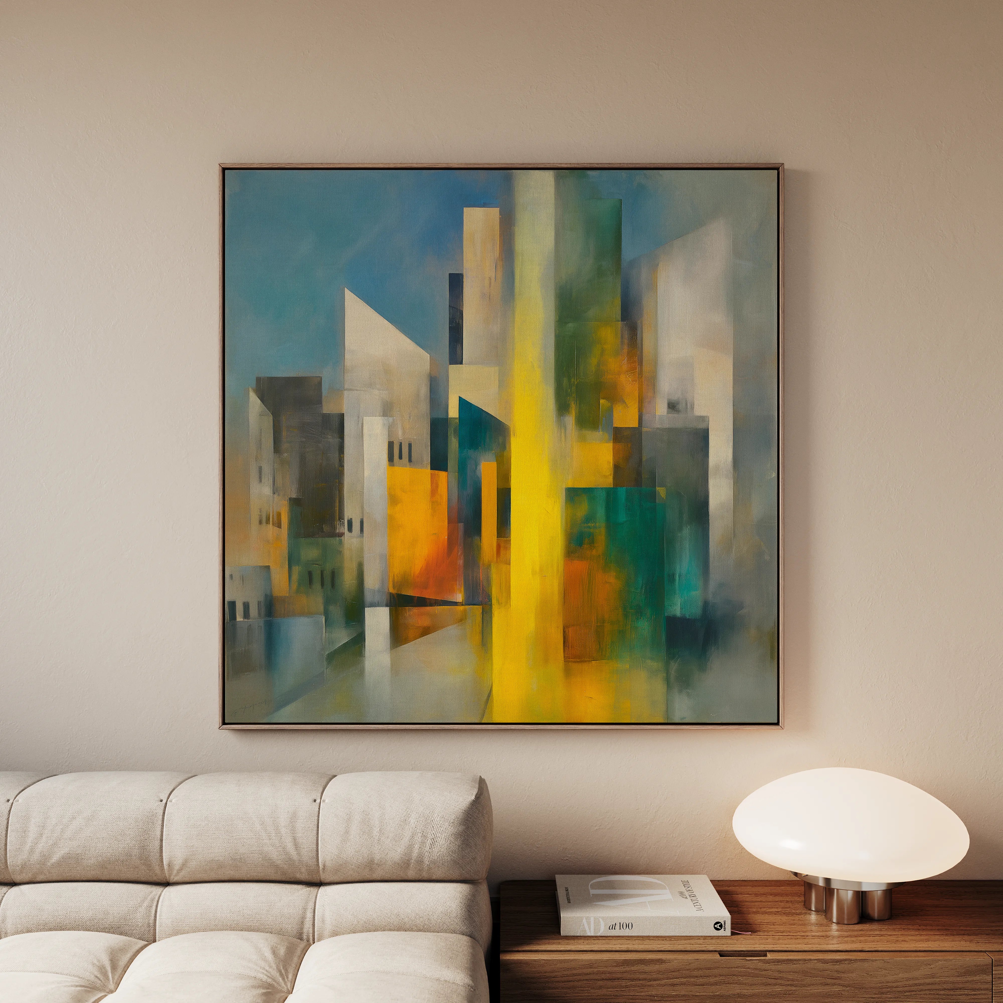 Abstract 833 Canvas Art 16" x 16" / 40 x 40 cm / Black