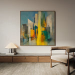 Abstract 833 Canvas Art 16" x 16" / 40 x 40 cm / Black