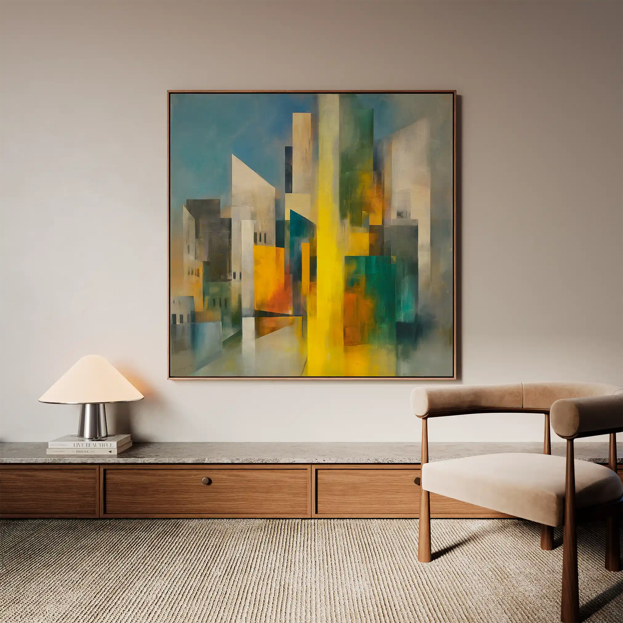 Abstract 833 Canvas Art 60 x 60 cm / Black