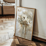 Floral 833 Canvas Art 18" x 24" / 45 x 60 cm / Black