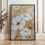 Floral 834 Canvas Art 18" x 24" / 45 x 60 cm / Black