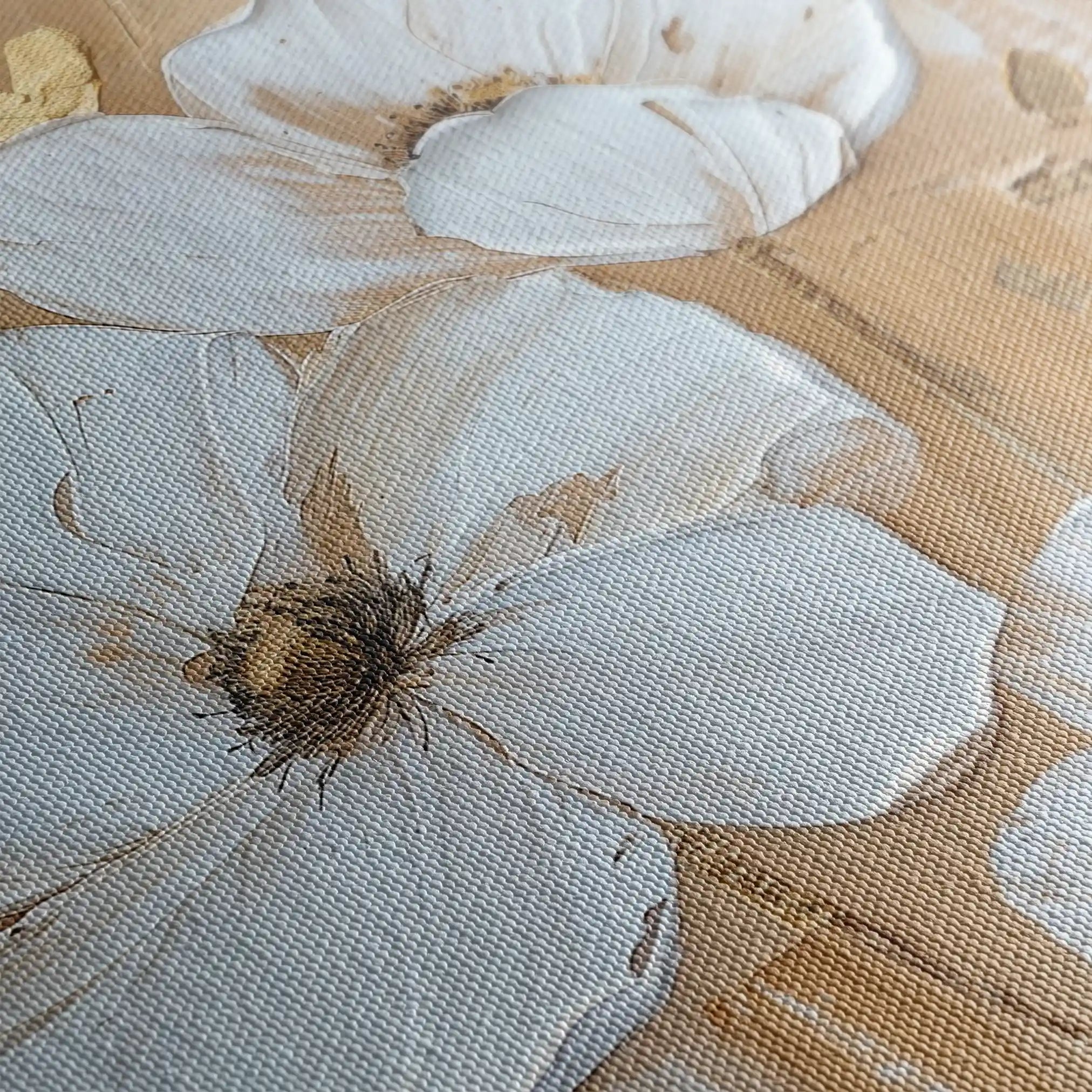 Floral 834 Canvas Art 60 x 40 cm / Black