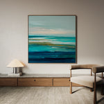 Abstract 835 Canvas Art 16" x 16" / 40 x 40 cm / Black